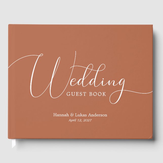 Bröllop skript Traditionell gäst Bok (Framsida)