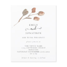 Bröllop-skriptinbjudan för budgetartikel Lövs