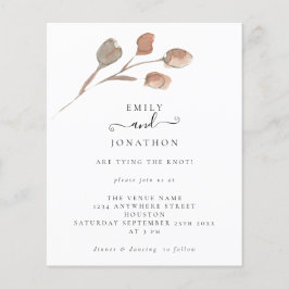 Bröllop-skriptinbjudan för budgetartikel Lövs