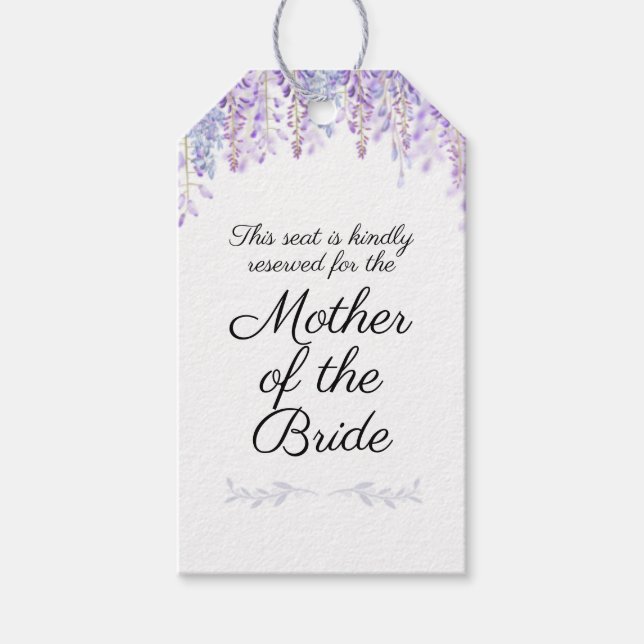 Bröllop-skylt för reserverat säte presentetikett (Framsidan)