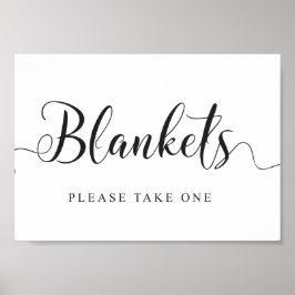 Bröllop-skylt. Ta en Blanket. Poster