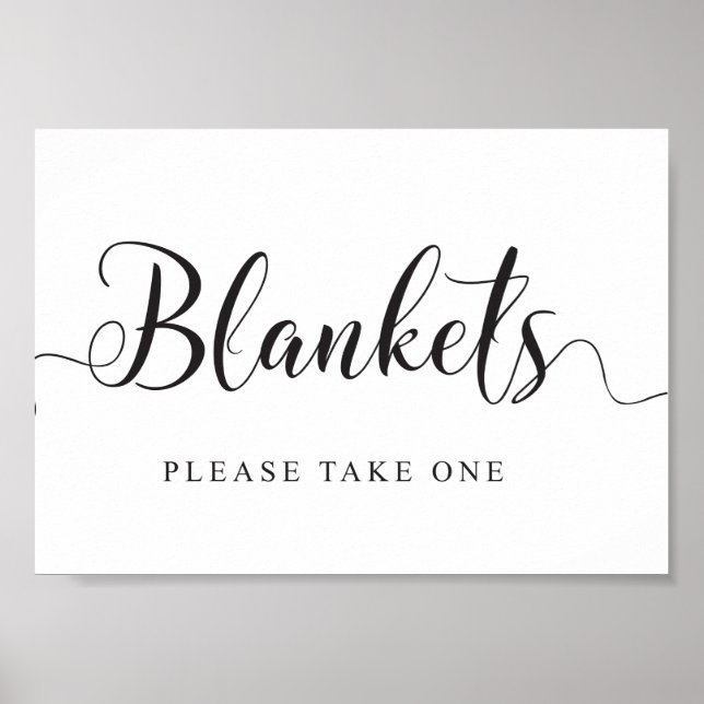 Bröllop-skylt. Ta en Blanket. Poster (Framsidan)