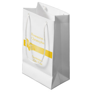 Bröllop Small Gift Bag Gult Butterfly