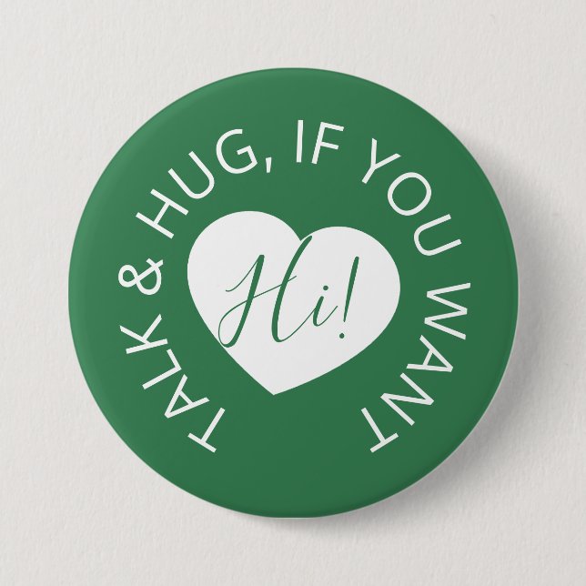 Bröllop social avstånd grönt för gästvård knapp (Framsida)