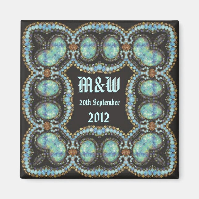 Bröllop Souvenir Magnet (Framsidan)