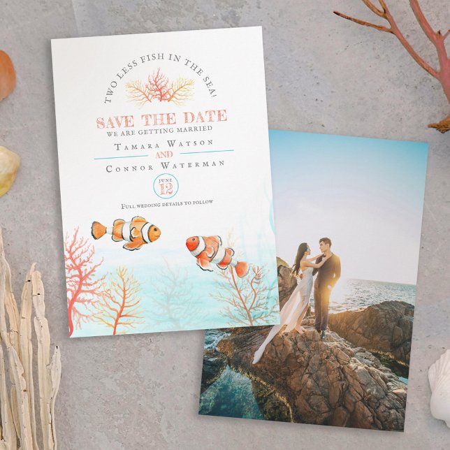 Bröllop spara datum 2 minus fisk spara datumet (Skapare uppladdad)