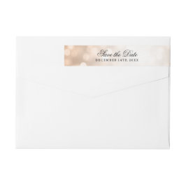 Bröllop spara datum Copper Glitter Ljus Etikettband