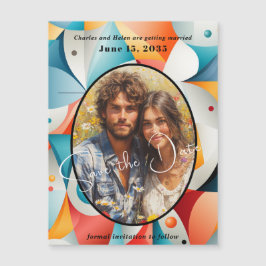 Bröllop, spara datum, fotomagnet