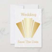 Bröllop spara datum Guld Art Deco-design