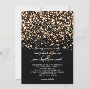 Bröllop spara datum Guld Midnight Glam Datumet