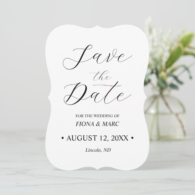 bröllop spara datum-kort för elegant-kalligrafi inbjudningar (Stående Fram)