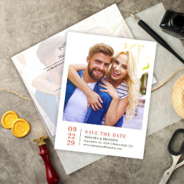 Bröllop spara datum-kort för enkel Elegant Meddelande Vykort