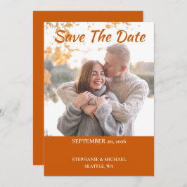 Bröllop spara datum-kort för enkel Elegant Spara Datumet