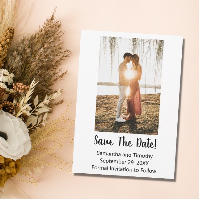 Bröllop spara datum-kort för Photo Förlovning Datumet (Skapare uppladdad)