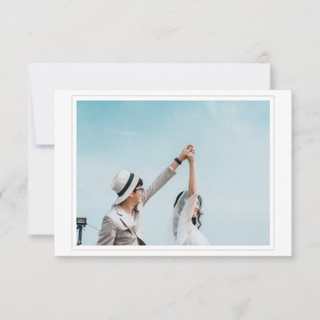 Bröllop spara datum-kort med fotoOSA OSA Kort (Framsida)