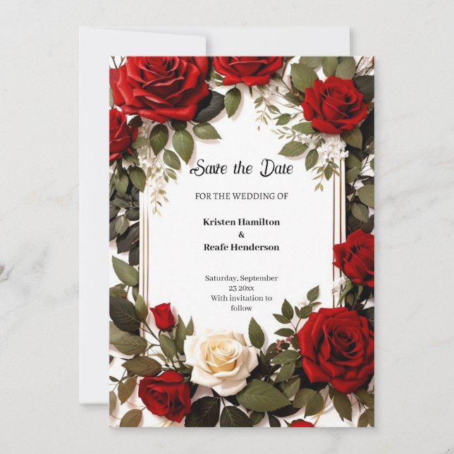 Bröllop spara datum-kort spara datumet (Framsida)