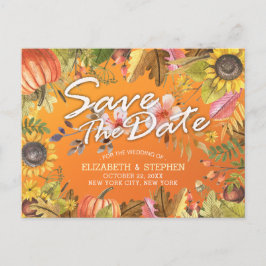 Bröllop Spara Datum Lönn Höst Löv Pumpor Meddelande Vykort