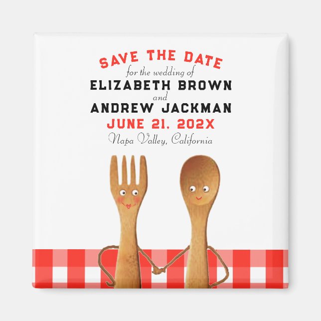 bröllop spara datum magnet (Framsidan)