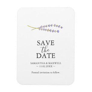 Bröllop spara datum Magnet Lavender