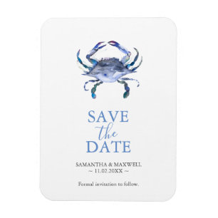 Bröllop spara datum Magnets Crab Magnet