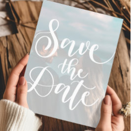 Bröllop spara datum-mall med foto inbjudningar