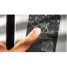 Bröllop spara datum Mason Burk String Ljus