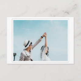 Bröllop spara datum med fotoförslutningskort tilläggskort