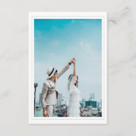 Bröllop spara datum med fotoförslutningskort tilläggskort