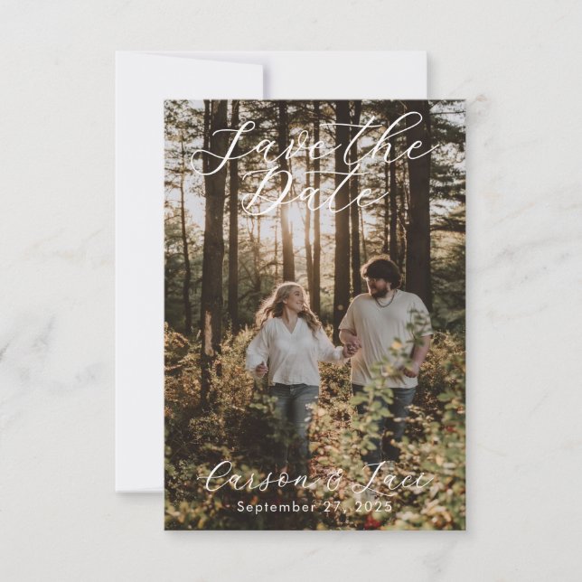 Bröllop spara datum meddelande (Framsida)