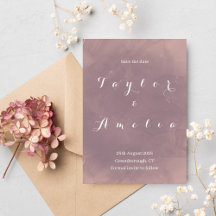 Bröllop spara datum Modern Dusty Ro Card