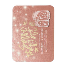 Bröllop spara datum par Mason Burk Ro Guld Magnet