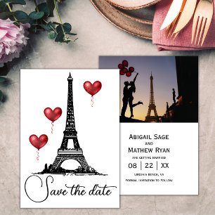 Bröllop spara datum Paris Eiffel Torn, Blegons Inbjudningar