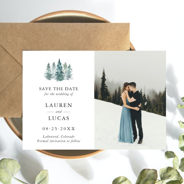 Bröllop spara datum Rustic Gräs Träd PHOTO Datumet (Skapare uppladdad)