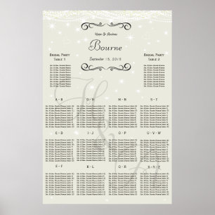 Bröllop Special Event Gäst Seating Chart Poster