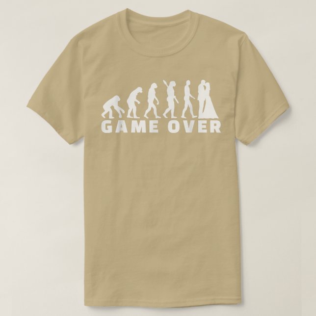 Bröllop spelar över t shirt (Design framsida)