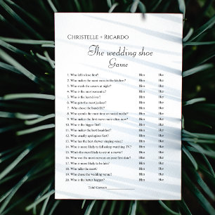 Bröllop-spelkort för skomakare meddelande