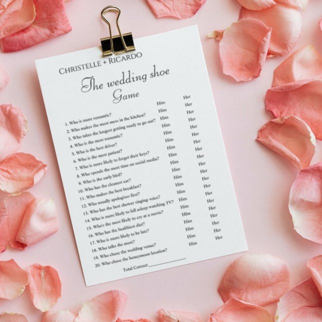 Bröllop-spelkort för skomakare meddelande (Skapare uppladdad)