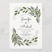 Bröllop Sprigs - bröllopsinbjudan