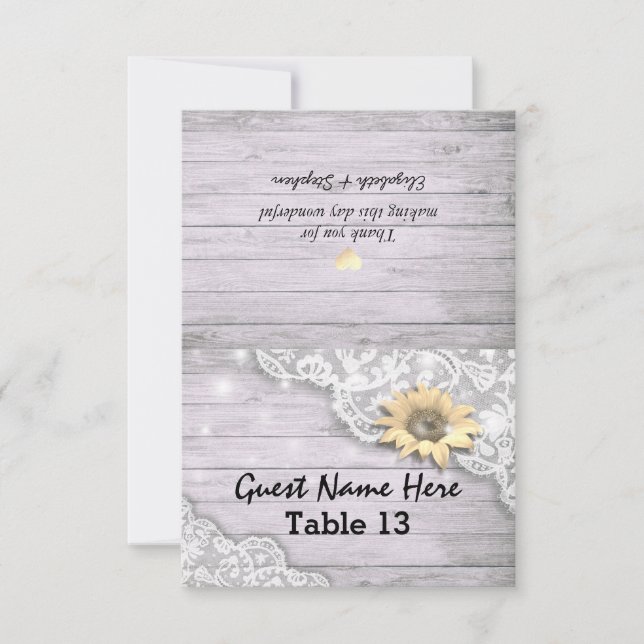 Bröllop Ställe Bordsnummer Snöre Solrossolrosved (Framsida)