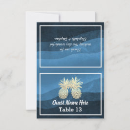 Bröllop Ställe Escort Bordsnummer Guld Ananas