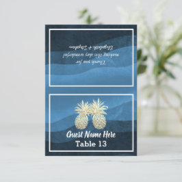 Bröllop Ställe Escort Bordsnummer Guld Ananas