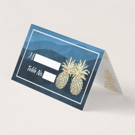 Bröllop Ställe Escort Bordsnummer Guld Ananas Kort
