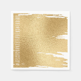 Bröllop Standard Napkin Elegant Guld och Black Pappersservett