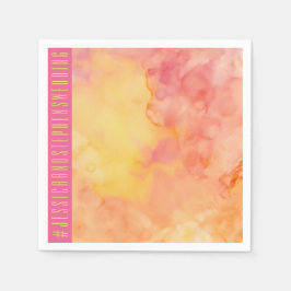 Bröllop Standard Napkin Fresh Flowers Blommigt Pappersservett