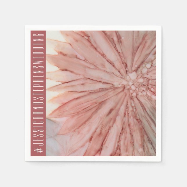 Bröllop Standard Napkin Loely Pinks och Lavenders Pappersservett (Framsidan)