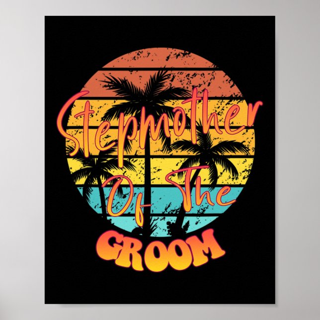 Bröllop - Stepmor till Groom Roliga meningar GR Poster (Framsidan)