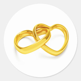 Bröllop Sticker Runt Klistermärke