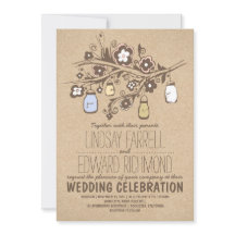 Bröllop Suite rustic blommigt Mason burk