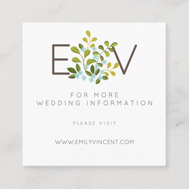 Bröllop Suite-webbplatsen för sommarträdgården Blo Tilläggskort (Framsida)