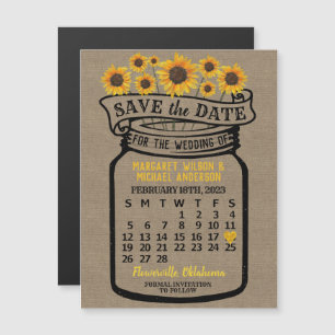 Bröllop Sunblommor Burk februari 2023 Datum Magnet
